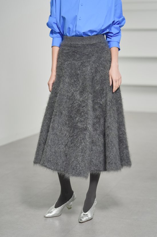 Tate Fur Cashmere Charcoal画像