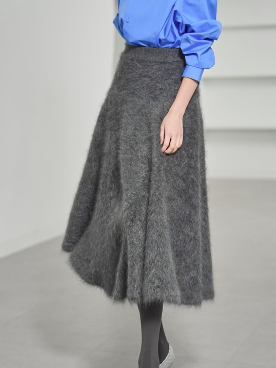 Tate Fur Cashmere Charcoal画像