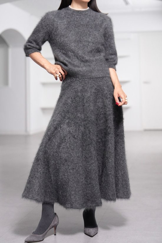 Darcy Fur Cashmere Charcoal画像