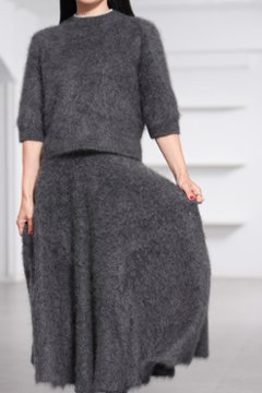 Darcy Fur Cashmere Charcoal画像