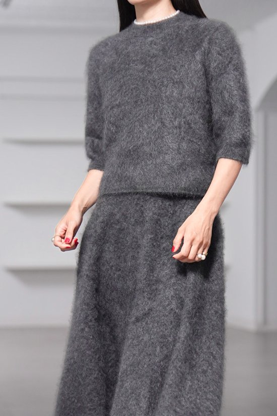 Darcy Fur Cashmere Charcoal画像
