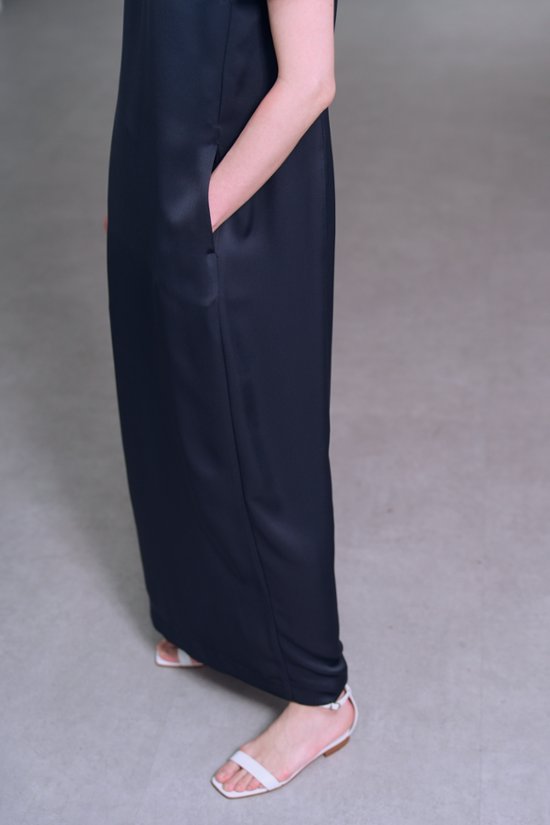 【5月末-6月中旬デリバリー予定】Manon Satin Navy 画像