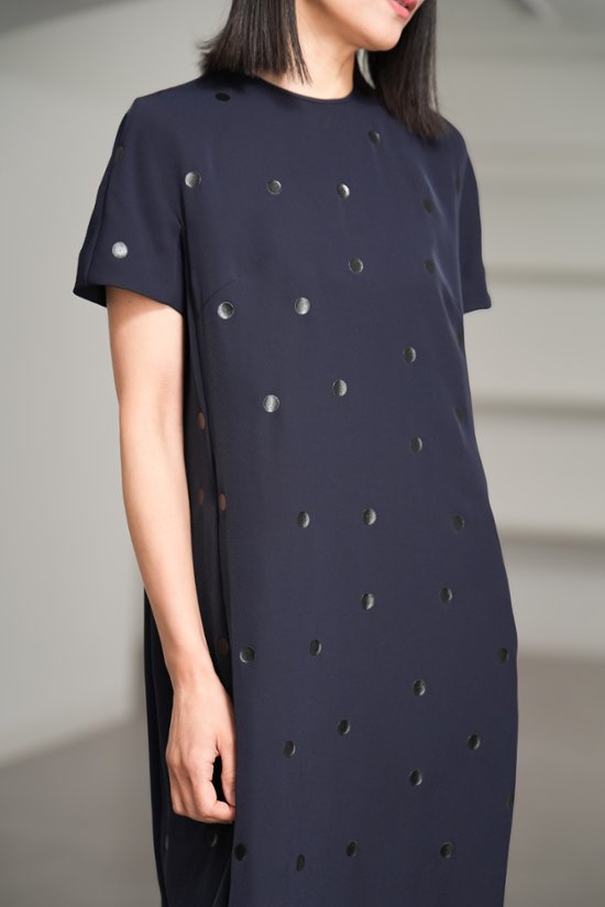【5月末-6月中旬デリバリー予定】Manon Dot Navy/Black画像