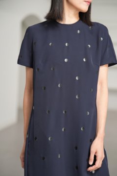 【5月末-6月中旬デリバリー予定】Manon Dot Navy/Black画像
