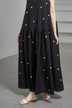 【5月末-6月中旬デリバリー予定】Nadia Dot Black/White画像