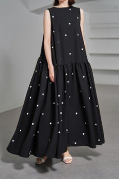 【5月末-6月中旬デリバリー予定】Nadia Dot Black/White画像