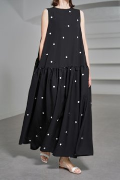 【5月末-6月中旬デリバリー予定】Nadia Dot Black/White画像