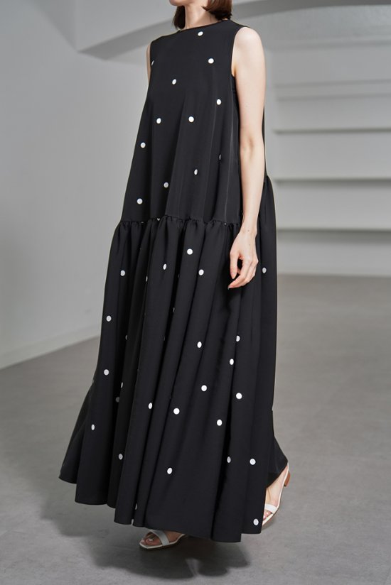 【5月末-6月中旬デリバリー予定】Nadia Dot Black/White画像