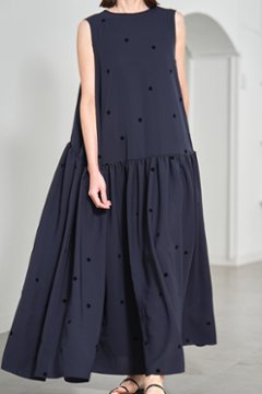 【5月末-6月中旬デリバリー予定】Nadia Dot Navy/Blackの画像