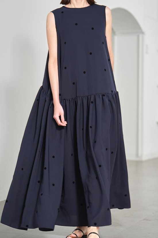 【5月末-6月中旬デリバリー予定】Nadia Dot Navy/Black画像