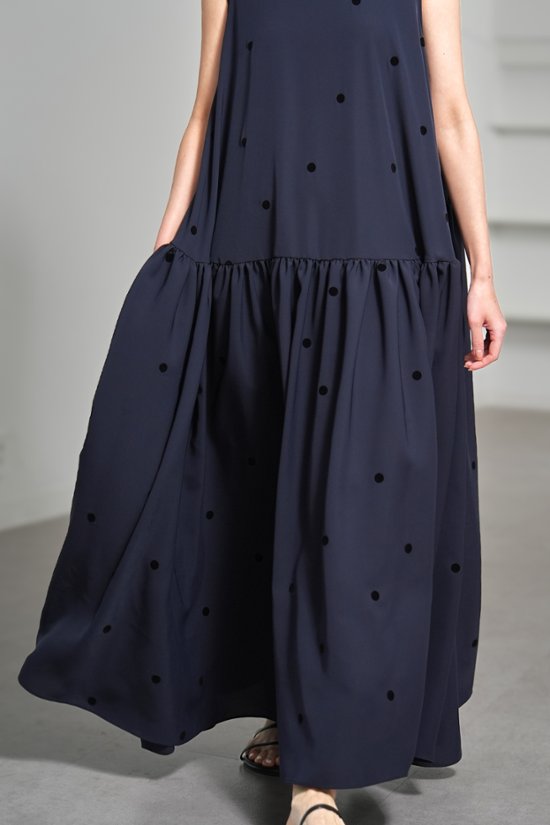 【5月末-6月中旬デリバリー予定】Nadia Dot Navy/Black画像