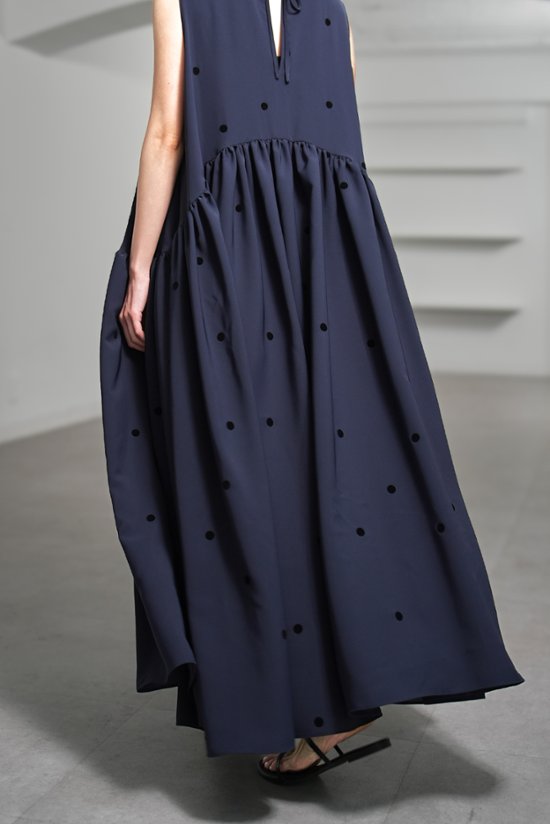 【5月末-6月中旬デリバリー予定】Nadia Dot Navy/Black画像