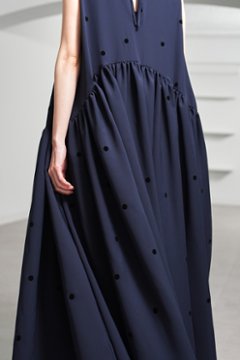 【5月末-6月中旬デリバリー予定】Nadia Dot Navy/Black画像