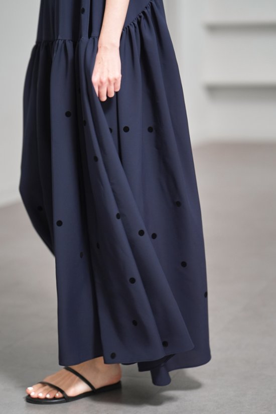 【5月末-6月中旬デリバリー予定】Nadia Dot Navy/Black画像