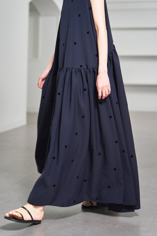 【5月末-6月中旬デリバリー予定】Nadia Dot Navy/Black画像