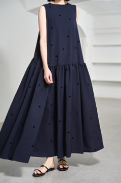 【5月末-6月中旬デリバリー予定】Nadia Dot Navy/Black画像