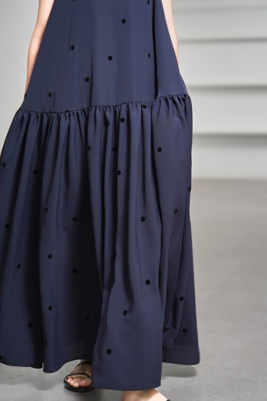 【5月末-6月中旬デリバリー予定】Nadia Dot Navy/Black画像