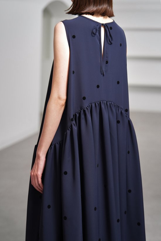 【5月末-6月中旬デリバリー予定】Nadia Dot Navy/Black画像