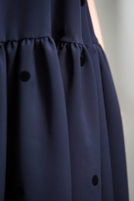 【5月末-6月中旬デリバリー予定】Nadia Dot Navy/Black画像