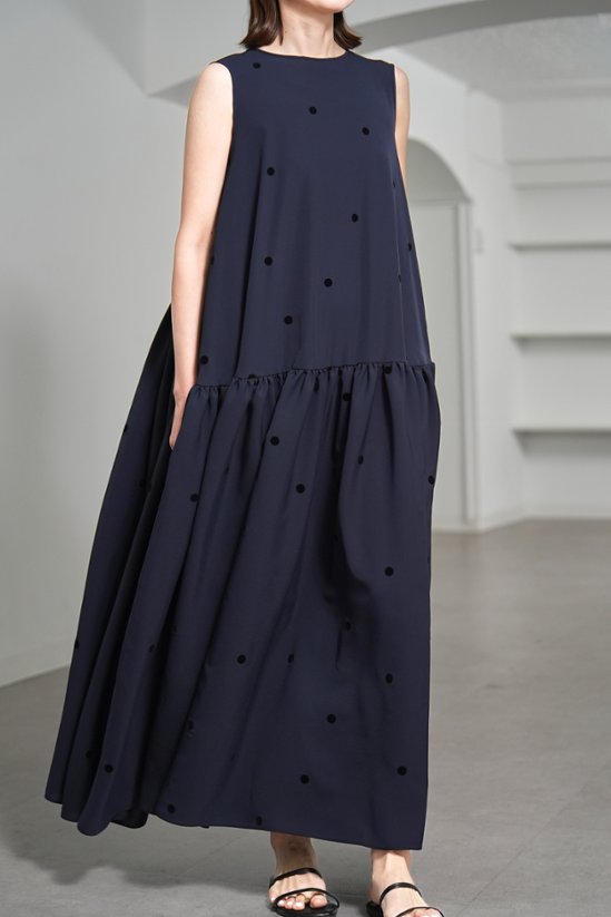 【5月末-6月中旬デリバリー予定】Nadia Dot Navy/Black画像