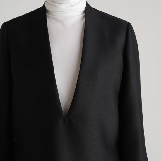 Glen Silk Wool Black画像