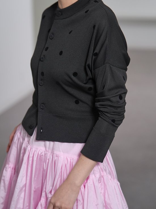 Demi Sheer Dot Black/Black画像
