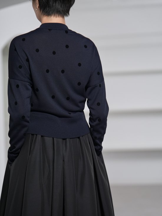 Demi Sheer Dot Navy/Black画像