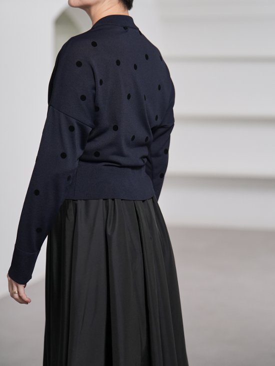 Demi Sheer Dot Navy/Black画像
