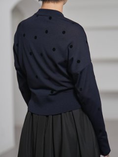 Demi Sheer Dot Navy/Black画像