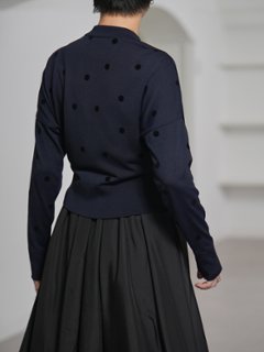Demi Sheer Dot Navy/Black画像