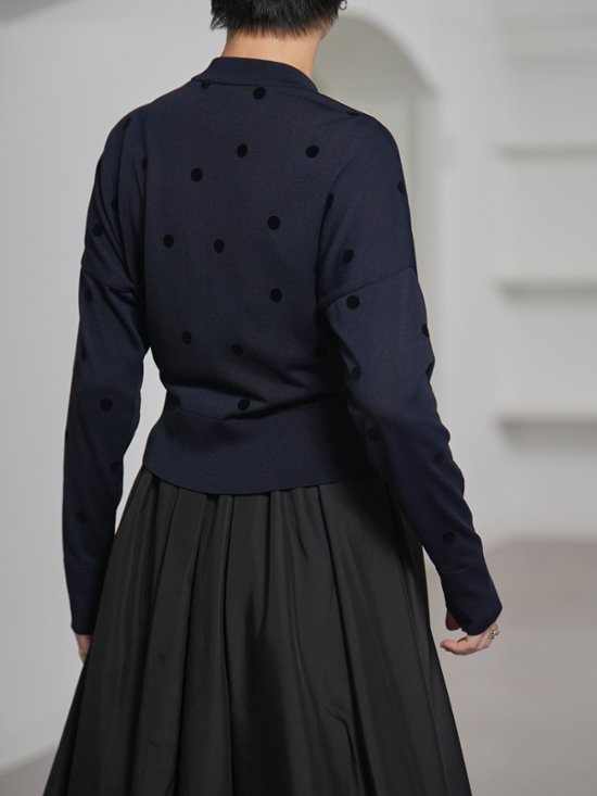 Demi Sheer Dot Navy/Black画像