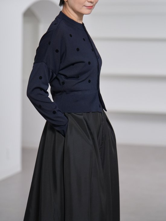 Demi Sheer Dot Navy/Black画像