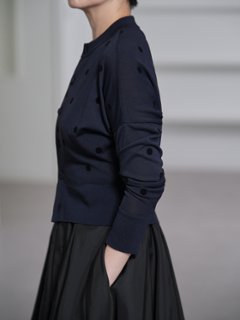 Demi Sheer Dot Navy/Black画像