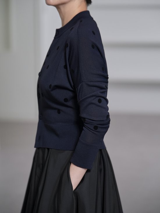 Demi Sheer Dot Navy/Black画像