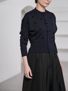 Demi Sheer Dot Navy/Blackの画像