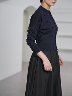 Demi Sheer Dot Navy/Black画像