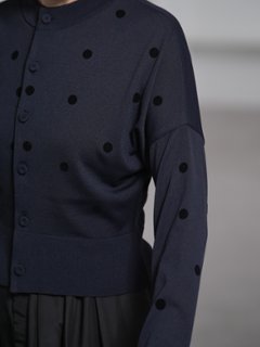 Demi Sheer Dot Navy/Black画像