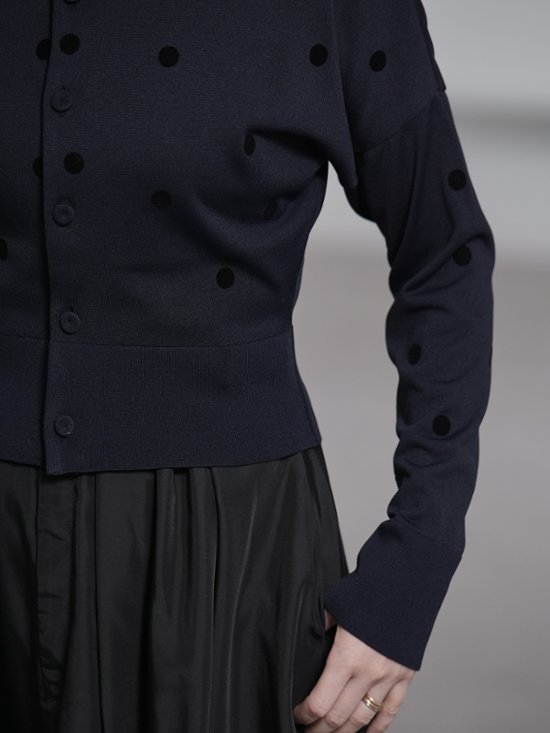 Demi Sheer Dot Navy/Black画像