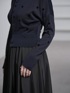 Demi Sheer Dot Navy/Black画像