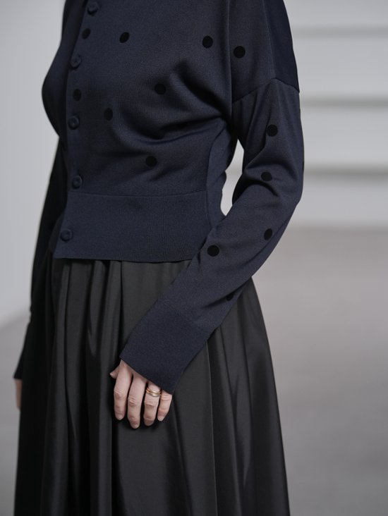 Demi Sheer Dot Navy/Black画像
