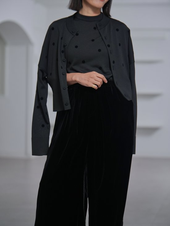 Demi Sheer Dot Navy/Black画像