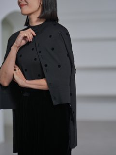 Demi Sheer Dot Navy/Black画像