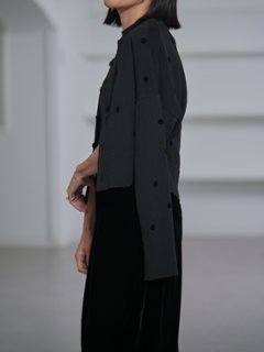 Demi Sheer Dot Navy/Black画像