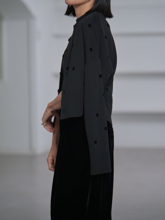 Demi Sheer Dot Navy/Black画像