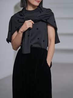 Demi Sheer Dot Navy/Black画像