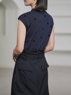 Inez Sheer Dot Navy/Black画像
