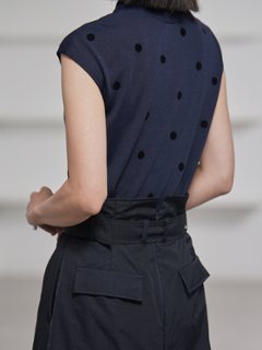 Inez Sheer Dot Navy/Black画像
