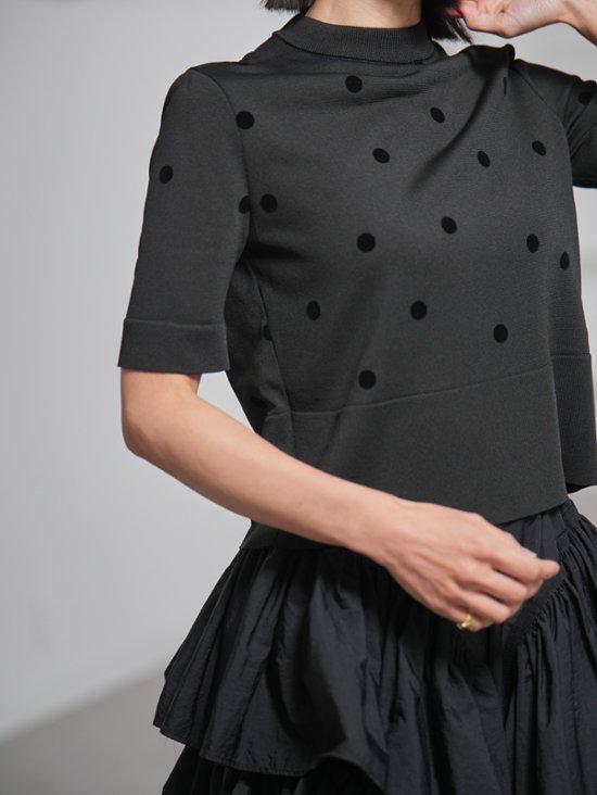 Darcy Sheer Dot Black/Black画像