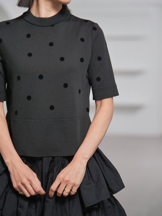 Darcy Sheer Dot Black/Black画像