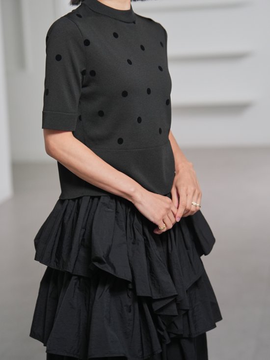 Darcy Sheer Dot Black/Black画像